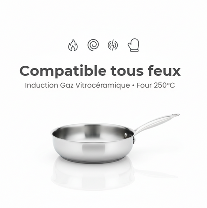 Poêle Inox 18/10 0 PFAS certifié